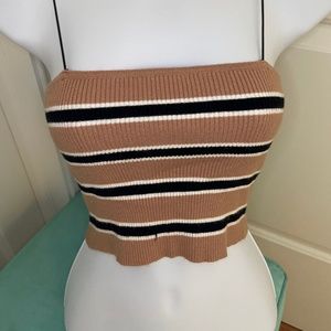 Pac Sun Knit Ribbed Crop Tank Top - Size Small